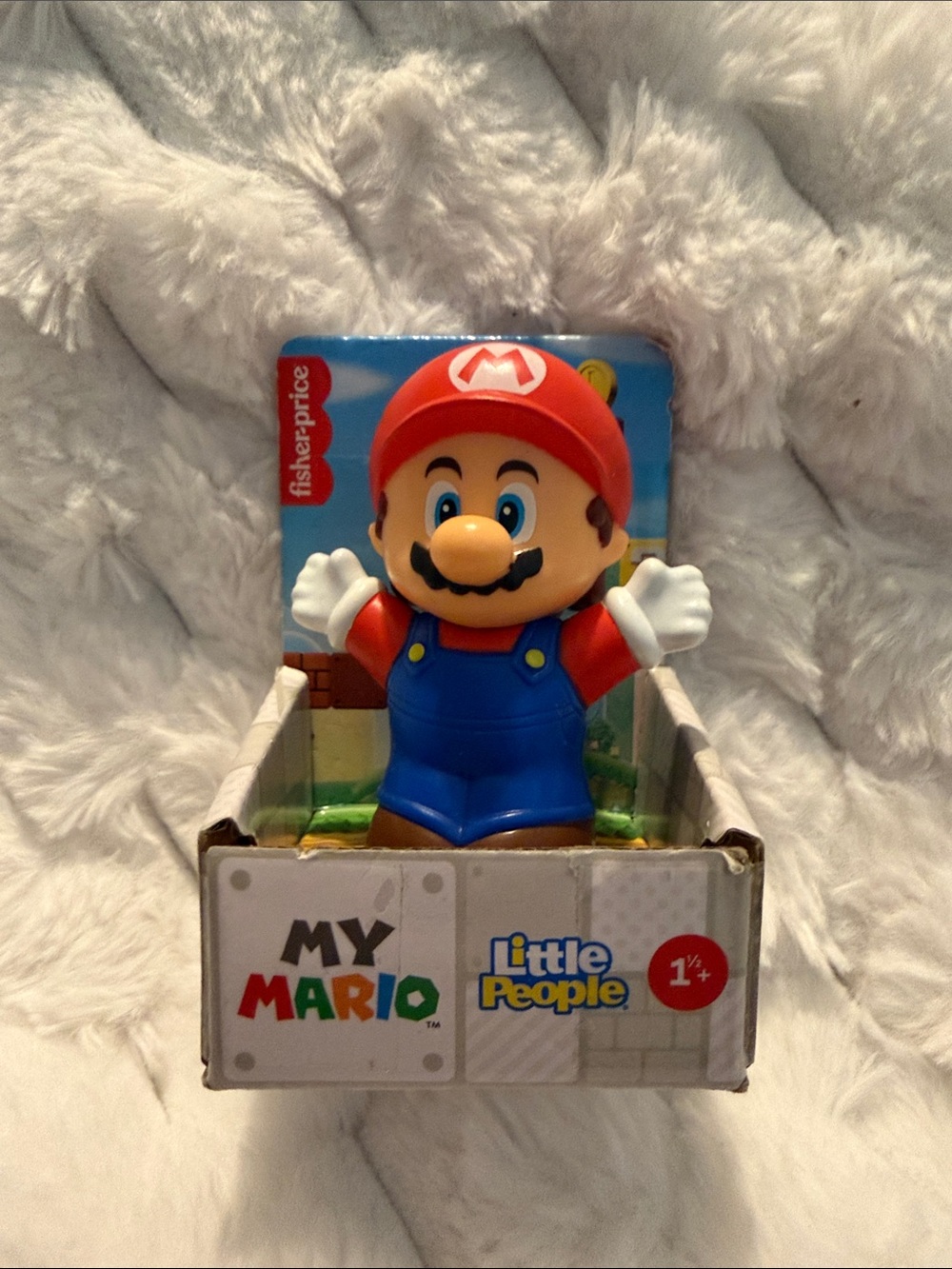 Fisher-Price Little People My Mario Figure — Red, Blue & White